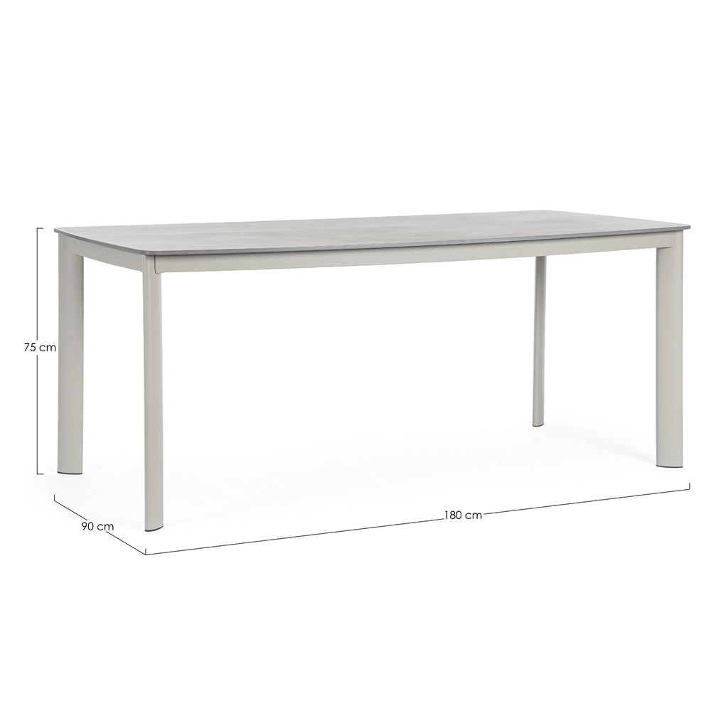 ALCORA Outdoor Sintered Stone Table in Dimensions - Bizzotto | Milola