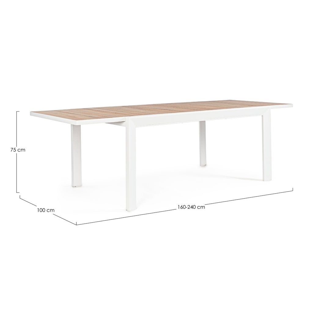 BELMAR Extendable Outdoor Dining Table Dimensions - Bizzotto | Milola