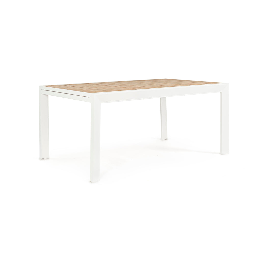 BELMAR Extendable Outdoor Dining Table in White - Bizzotto | Milola
