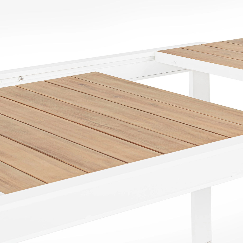 BELMAR Extendable Outdoor Dining Table in White - Bizzotto | Milola