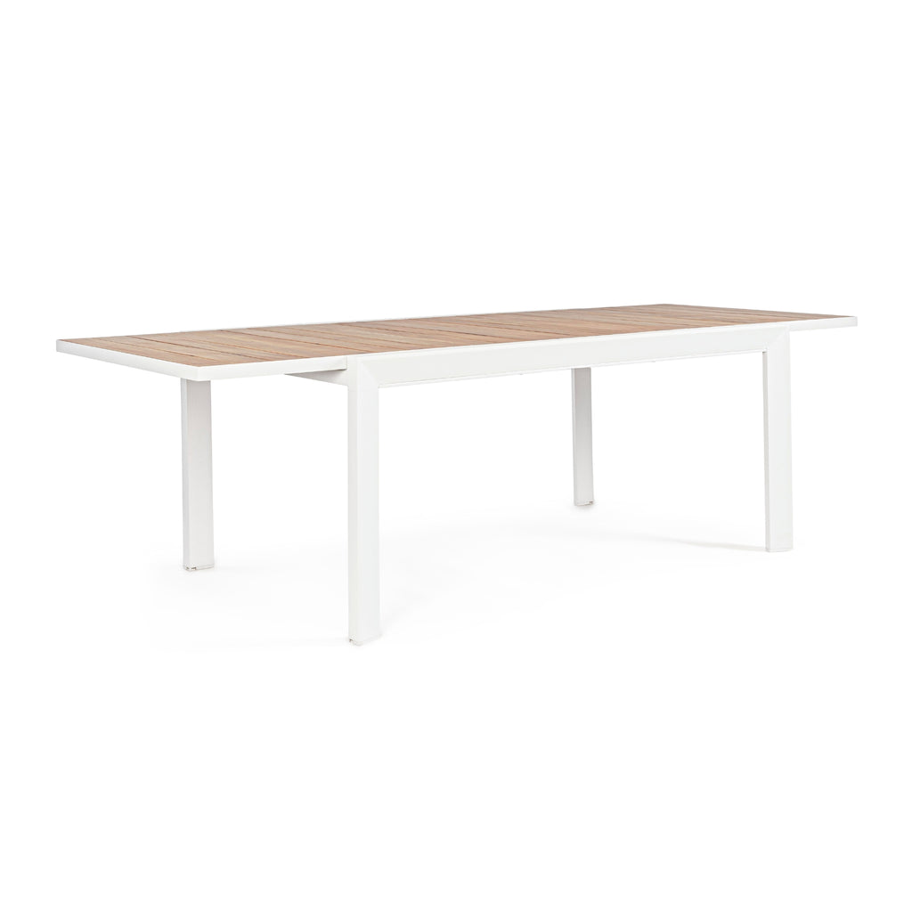 BELMAR Extendable Outdoor Dining Table in White - Bizzotto | Milola