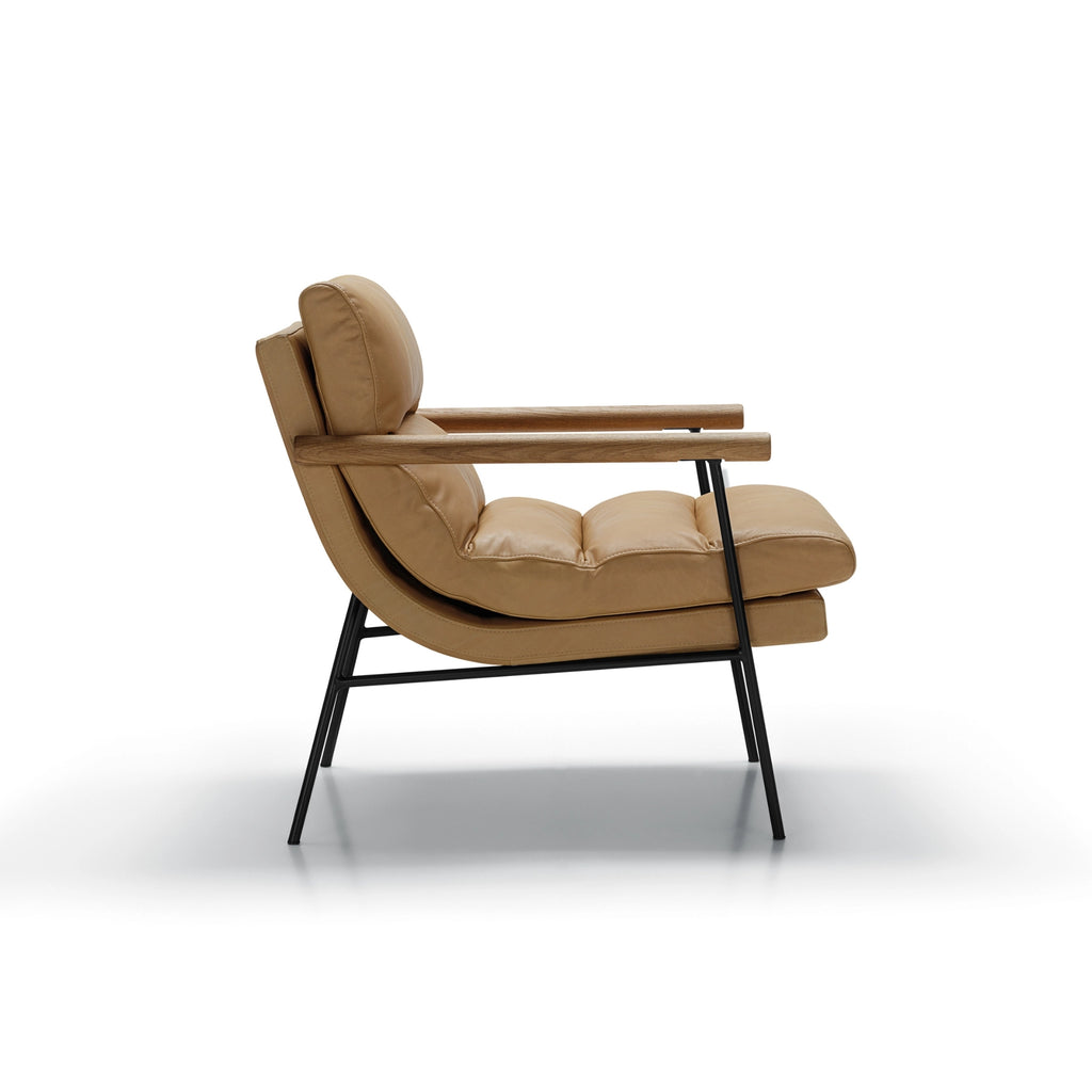 BILL Armchair in Latte Leather - Sits | Milola