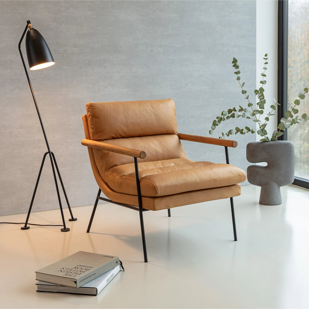 BILL Armchair in Latte Leather - Sits | Milola