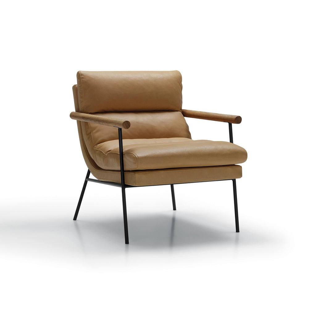 BILL Armchair in Latte Leather - Sits | Milola