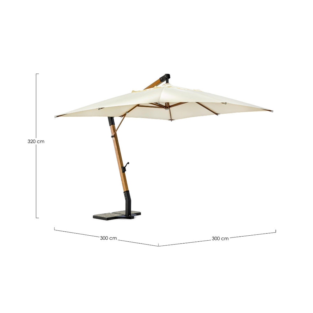 CAPUA Natural Hanging Outdoor Parasol Dimensions - Bizzotto | Milola