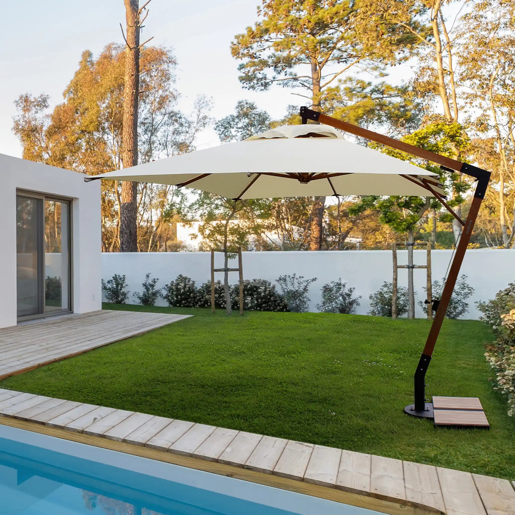 CAPUA Natural Hanging Outdoor Parasol - Bizzotto | Milola