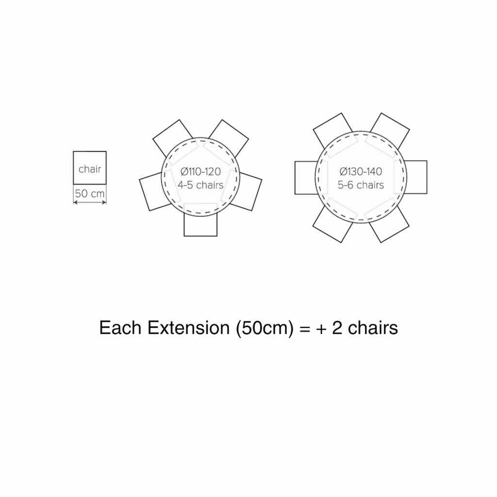 Ausziehbarer runder Esstisch aus Holz von OPTIC