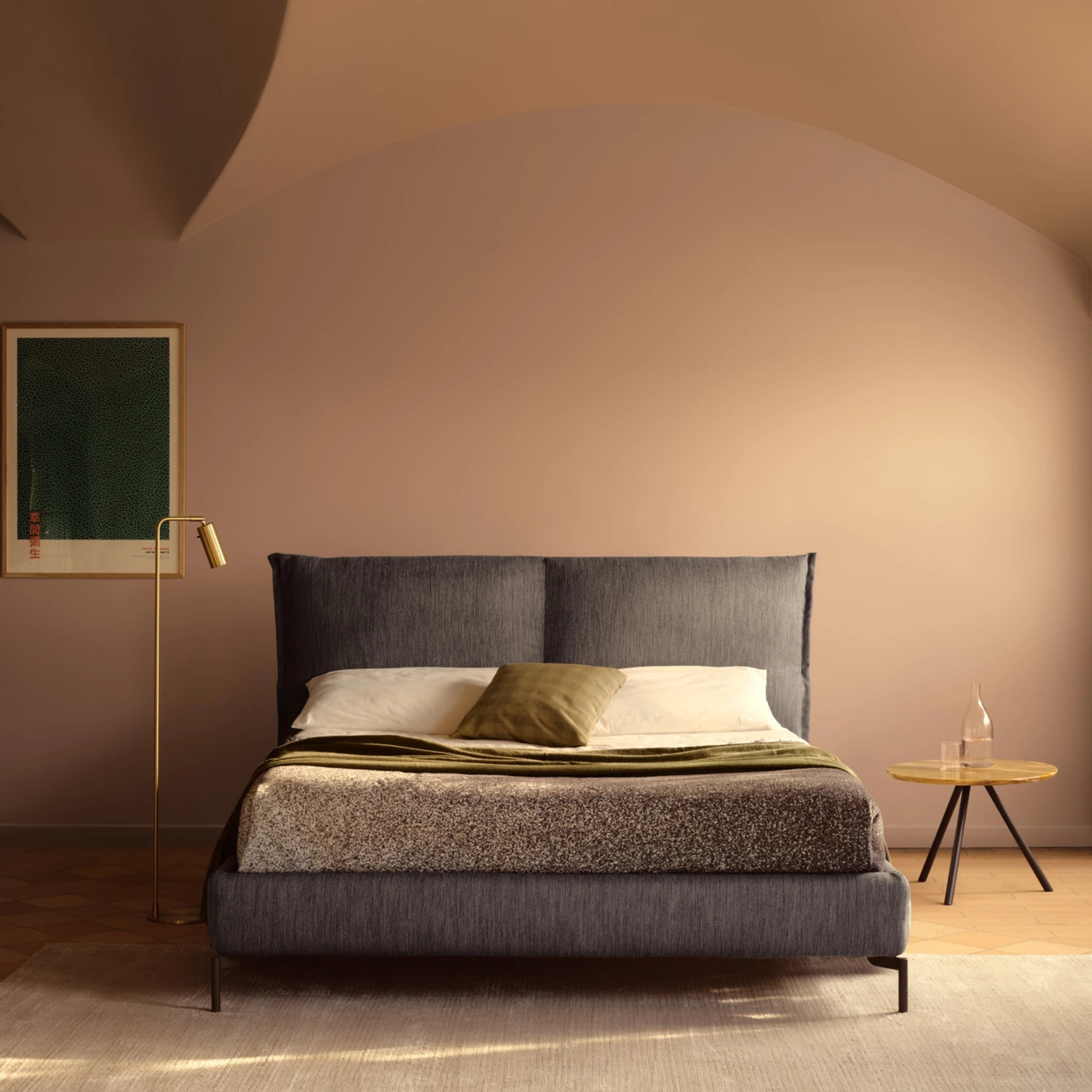 Eden Soft H.20 Bed in Taupe - Bizzotto | Milola