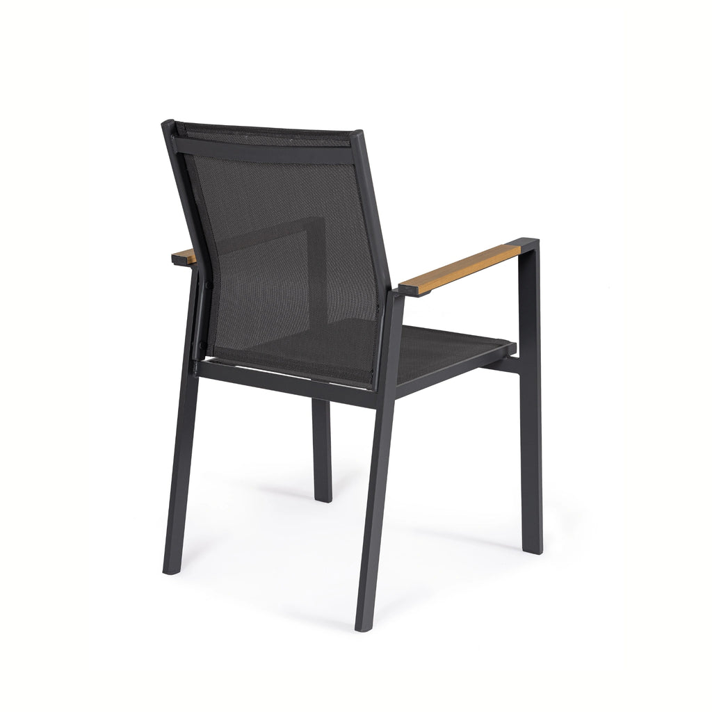 HETA Outdoor Dining Chair in Anthracite - Bizzotto | Milola