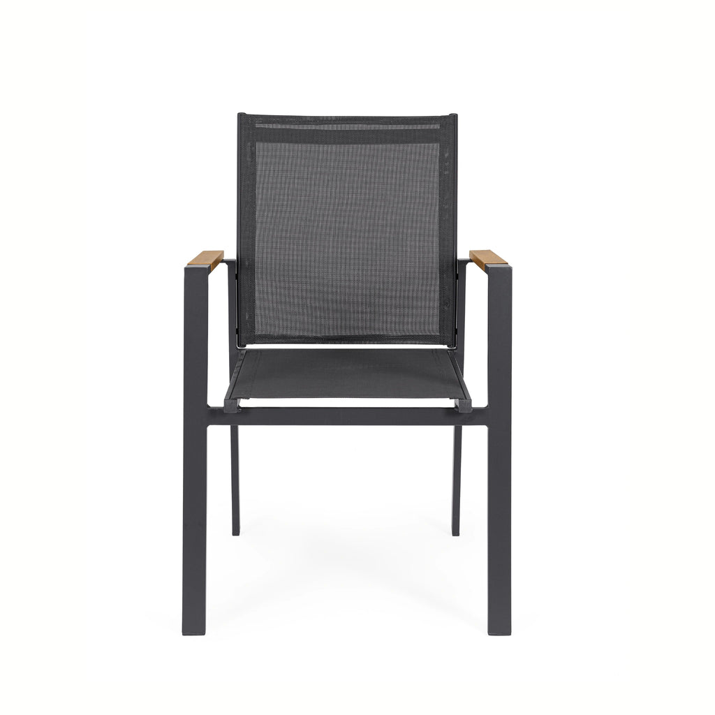 HETA Outdoor Dining Chair in Anthracite - Bizzotto | Milola