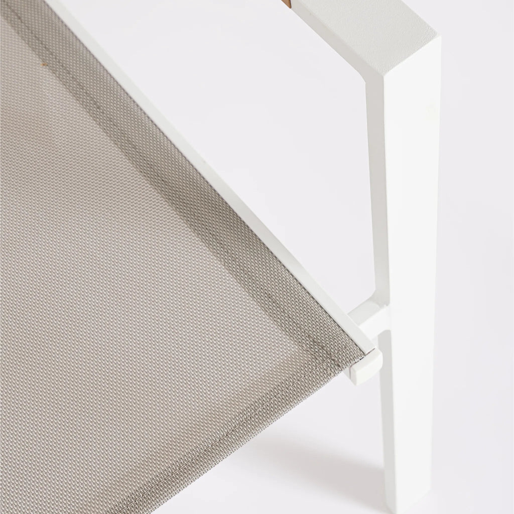 HETA Outdoor Dining Chair in White - Bizzotto | Milola