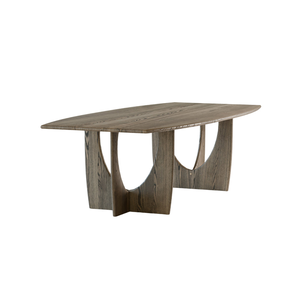 Longboat Extendable Dining Table in Dark Grey Oiled Ash - Kristensen | Milola
