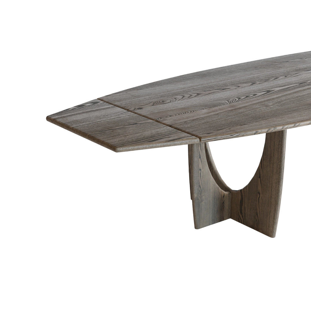 Longboat Extendable Dining Table in Dark Grey Oiled Ash - Kristensen | Milola