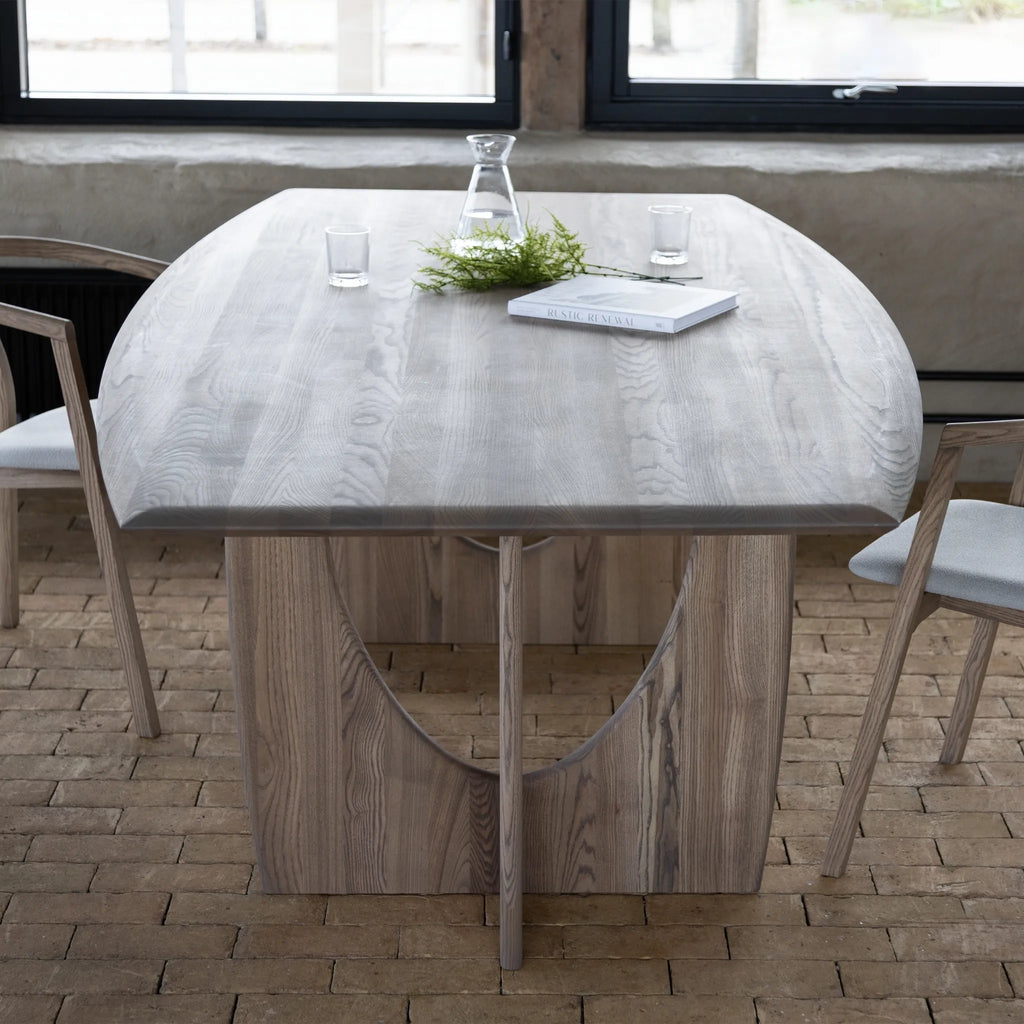LONGBOAT Dining Table in Dark Grey Oiled Ash - Kristensen | Milola
