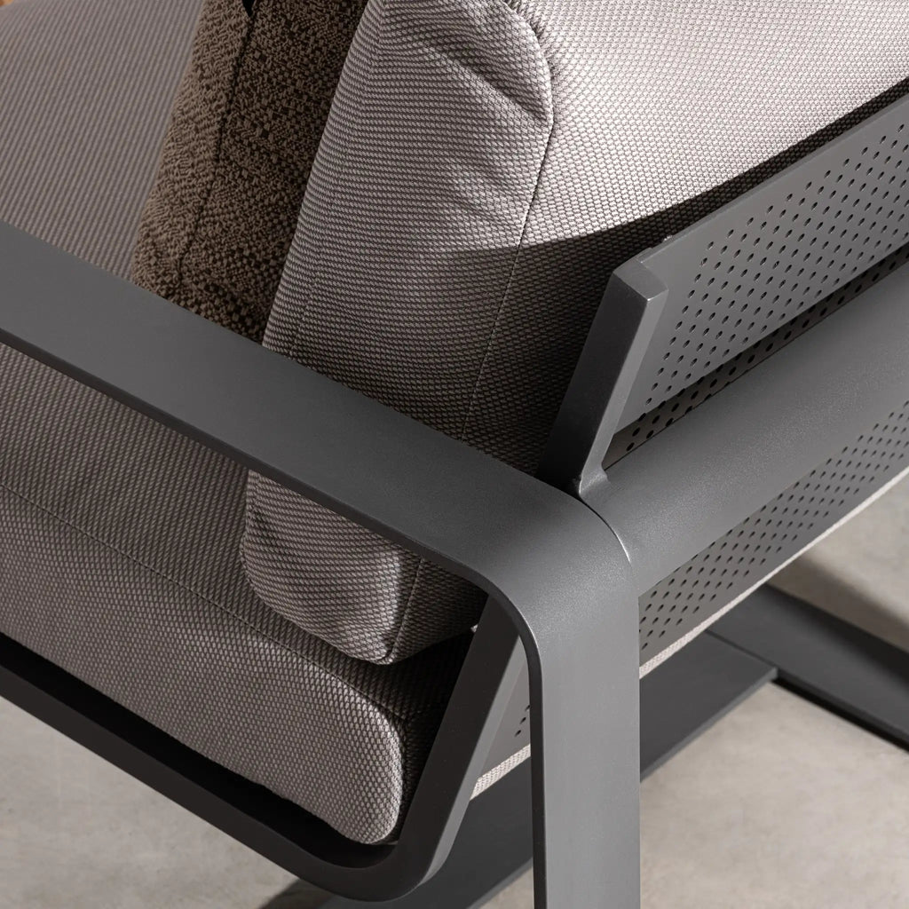 MERRIGAN Outdoor Sofa Set in Charcoal - Bizzotto | Milola