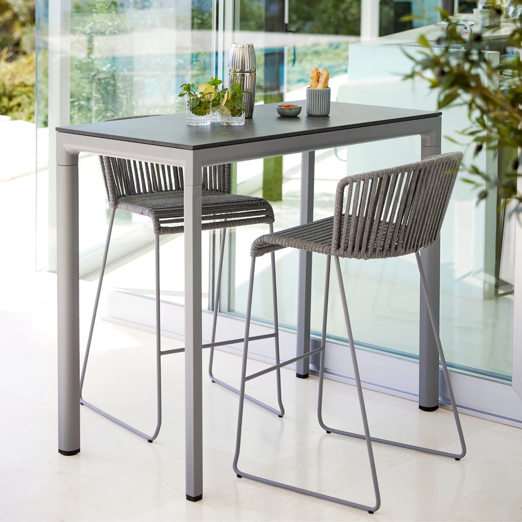 Moments Outdoor Bar Chair in Grey - Cane-Line | Milola