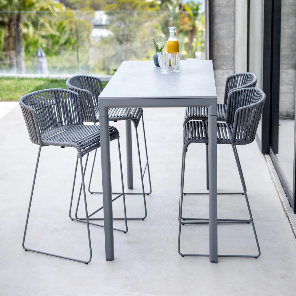 Moments Outdoor Bar Chair in Grey - Cane-Line | Milola