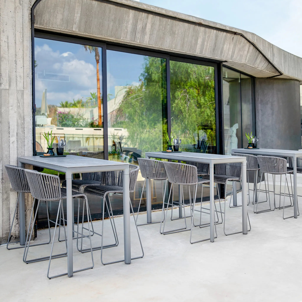 Moments Outdoor Bar Chair in Grey - Cane-Line | Milola