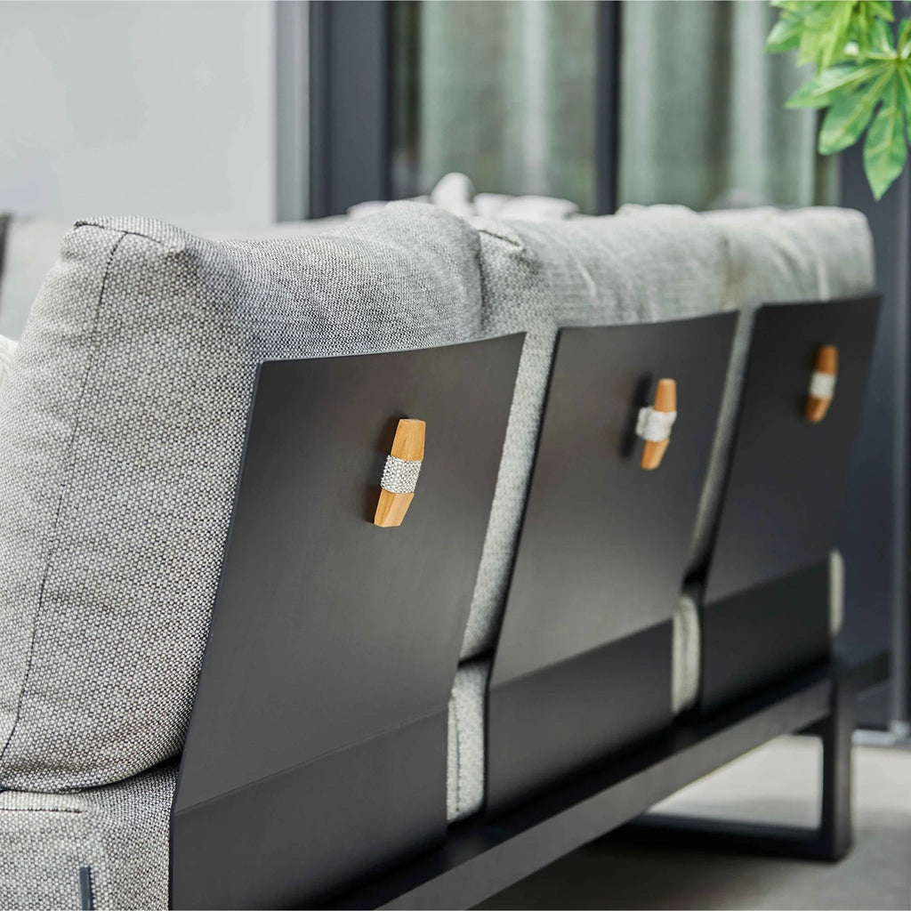 Nardo Sofa Set in Matt Black/Natural - Suns | Milola