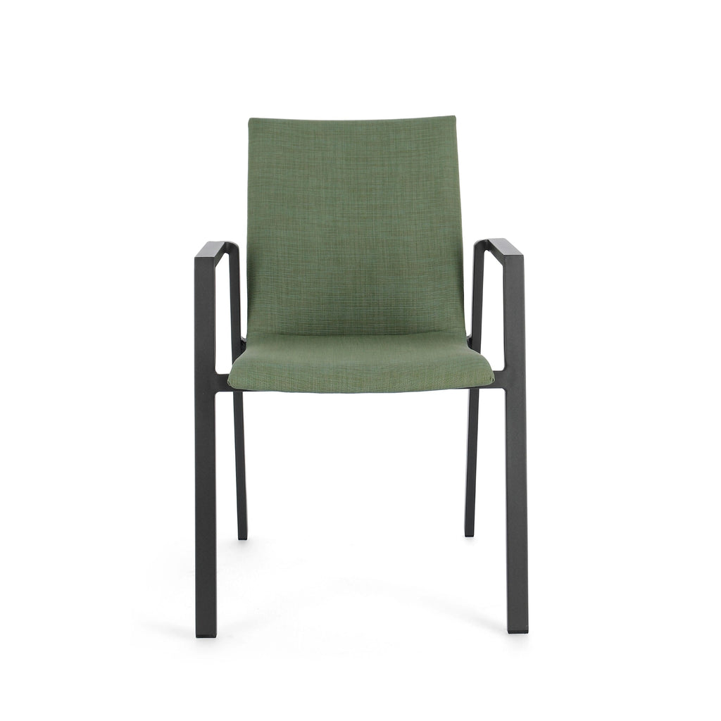 ODEON Outdoor Dining Chair in Charcoal/Olive - Bizzotto | Milola