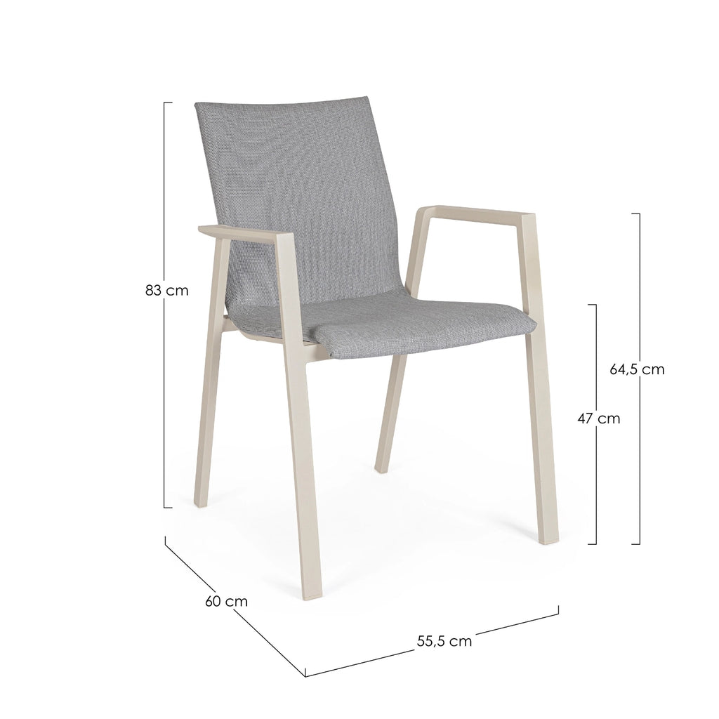 ODEON Outdoor Dining Chair Dimensions - Bizzotto | Milola
