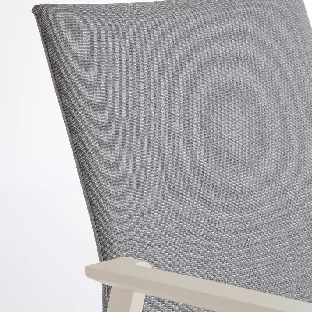 ODEON Outdoor Dining Chair in White/Lunar - Bizzotto | Milola