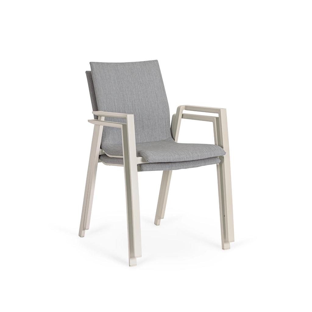 ODEON Outdoor Dining Chair in Pelican - Bizzotto | Milola