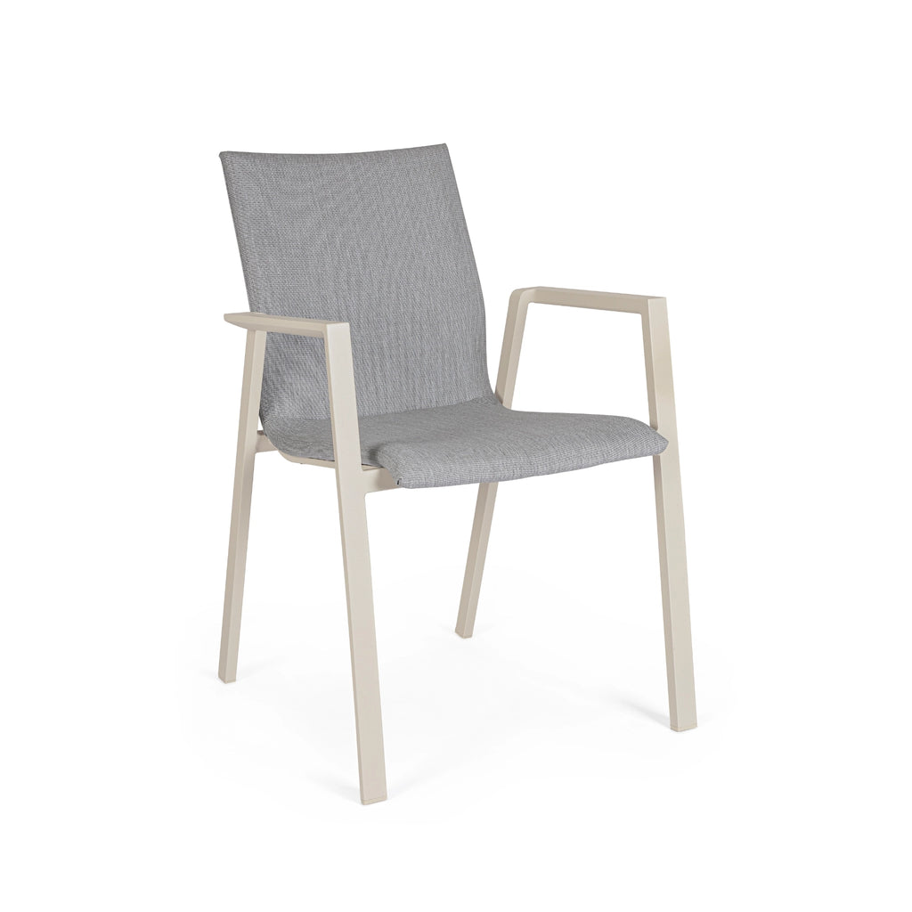 ODEON Outdoor Dining Chair in Pelican - Bizzotto | Milola
