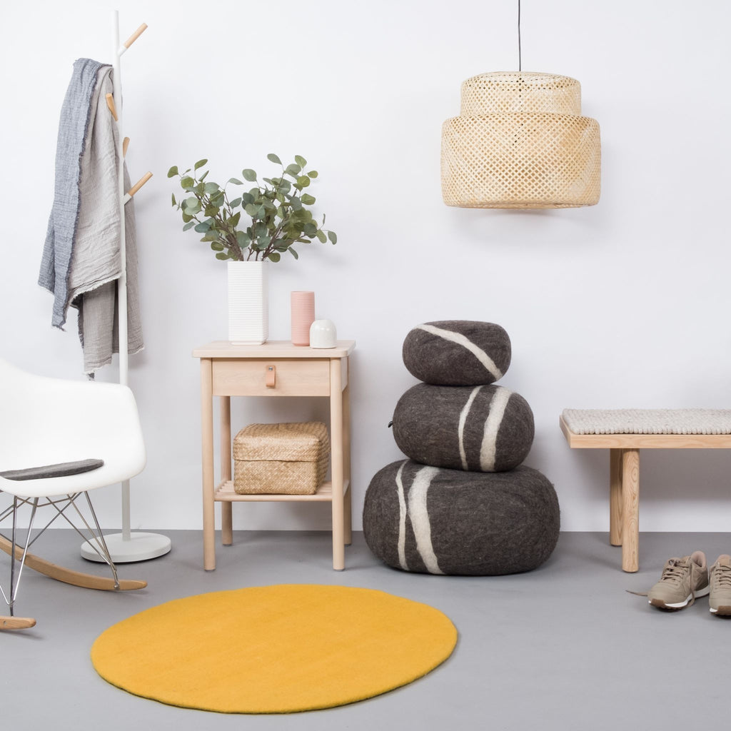 OSKAR Felt Pebble Pouf - Minimalist - Myfelt | Milola