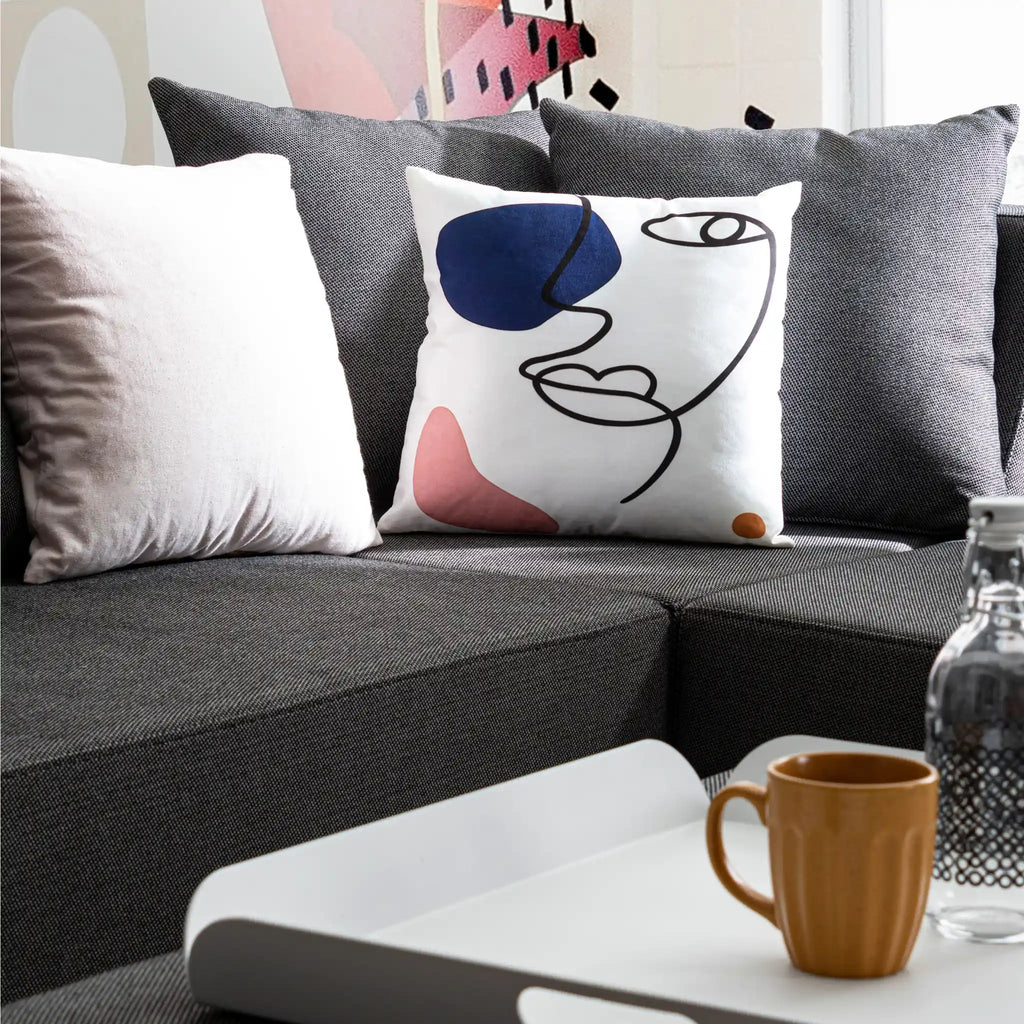 Piper Corner Sofa Set in Charcoal Grey - Bizzotto | Milola