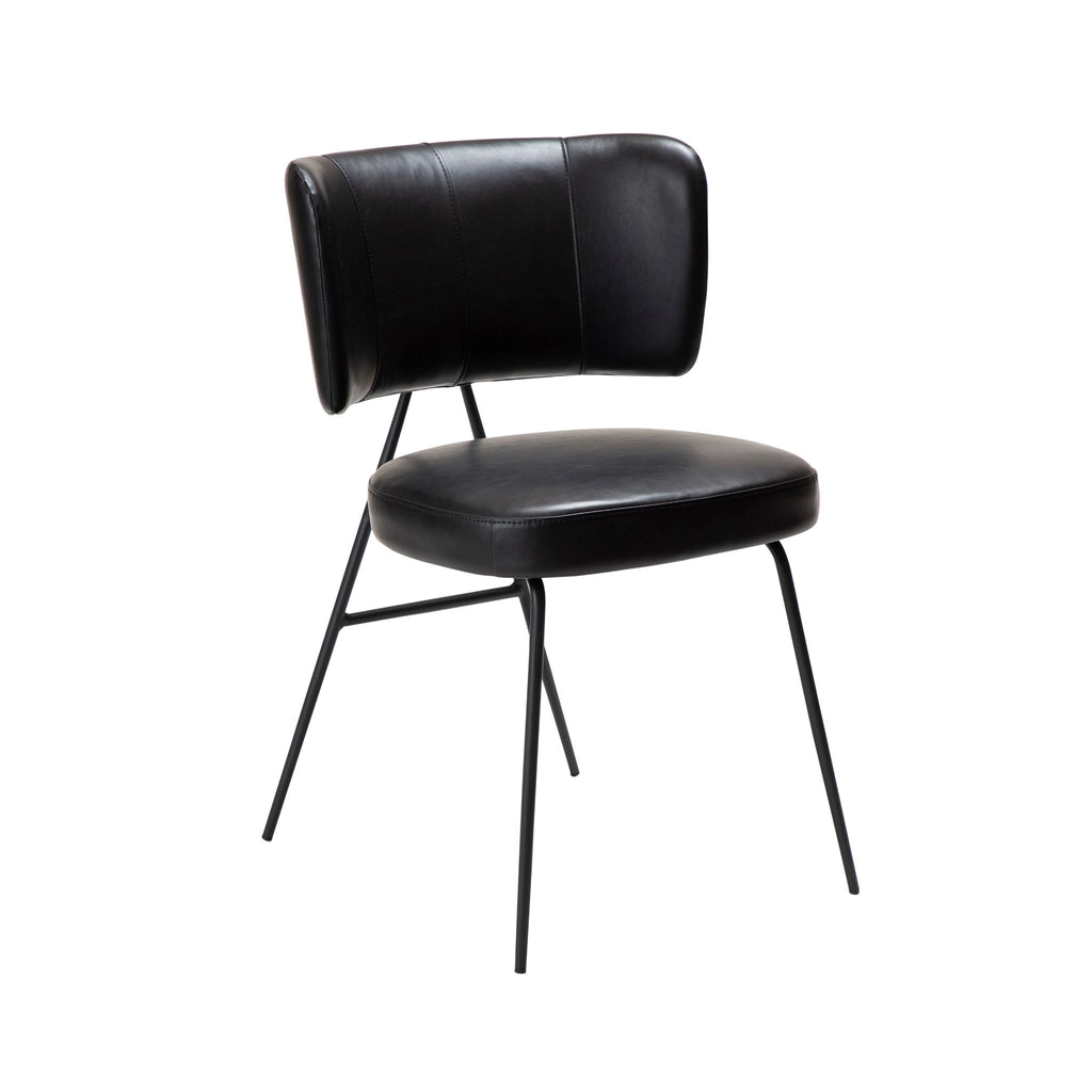 ROOST Dining Chair in Black Leather -  Danform | Milola