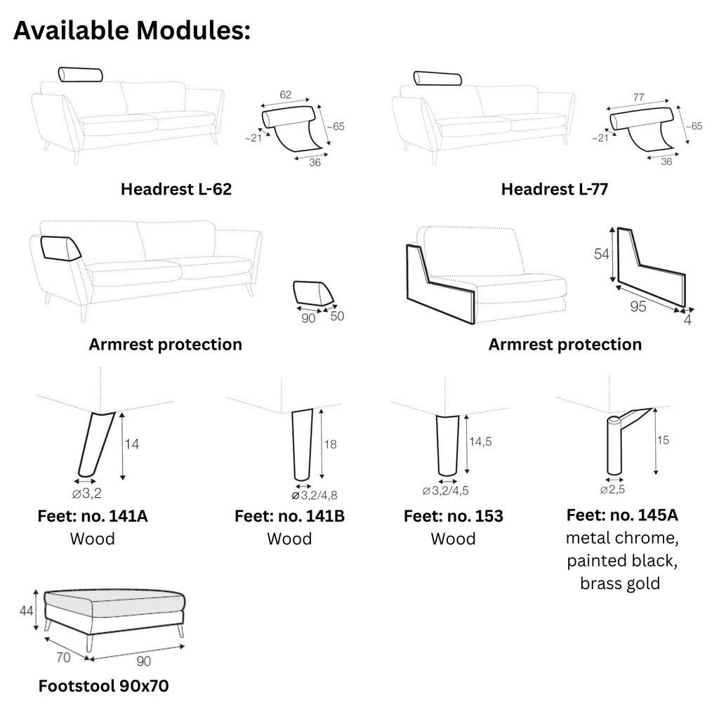 STELLA Corner Sofa Module - Sits | Milola