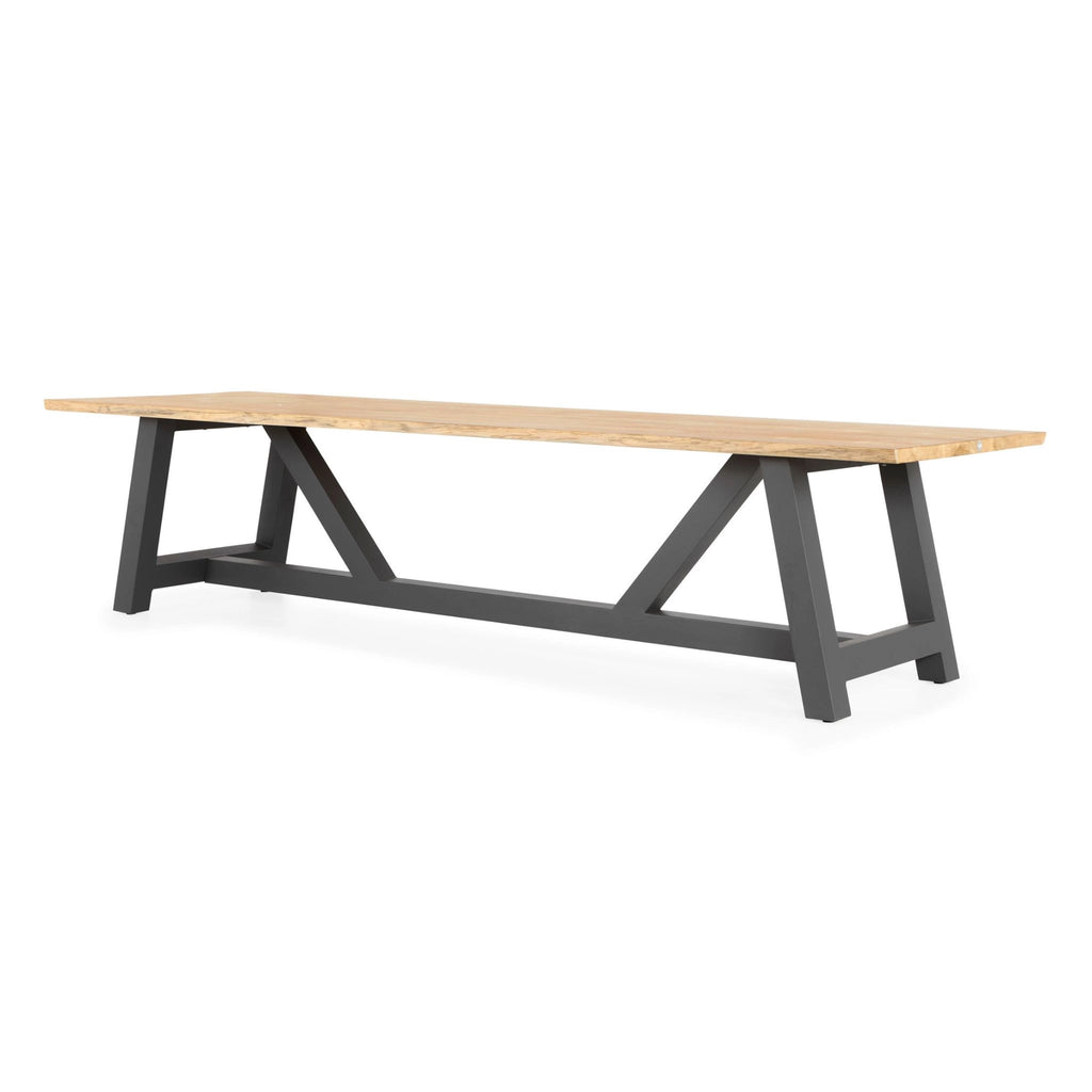 VASTO - Live Edge Outdoor Dining Table - Teak & Aluminium - Suns | Milola
