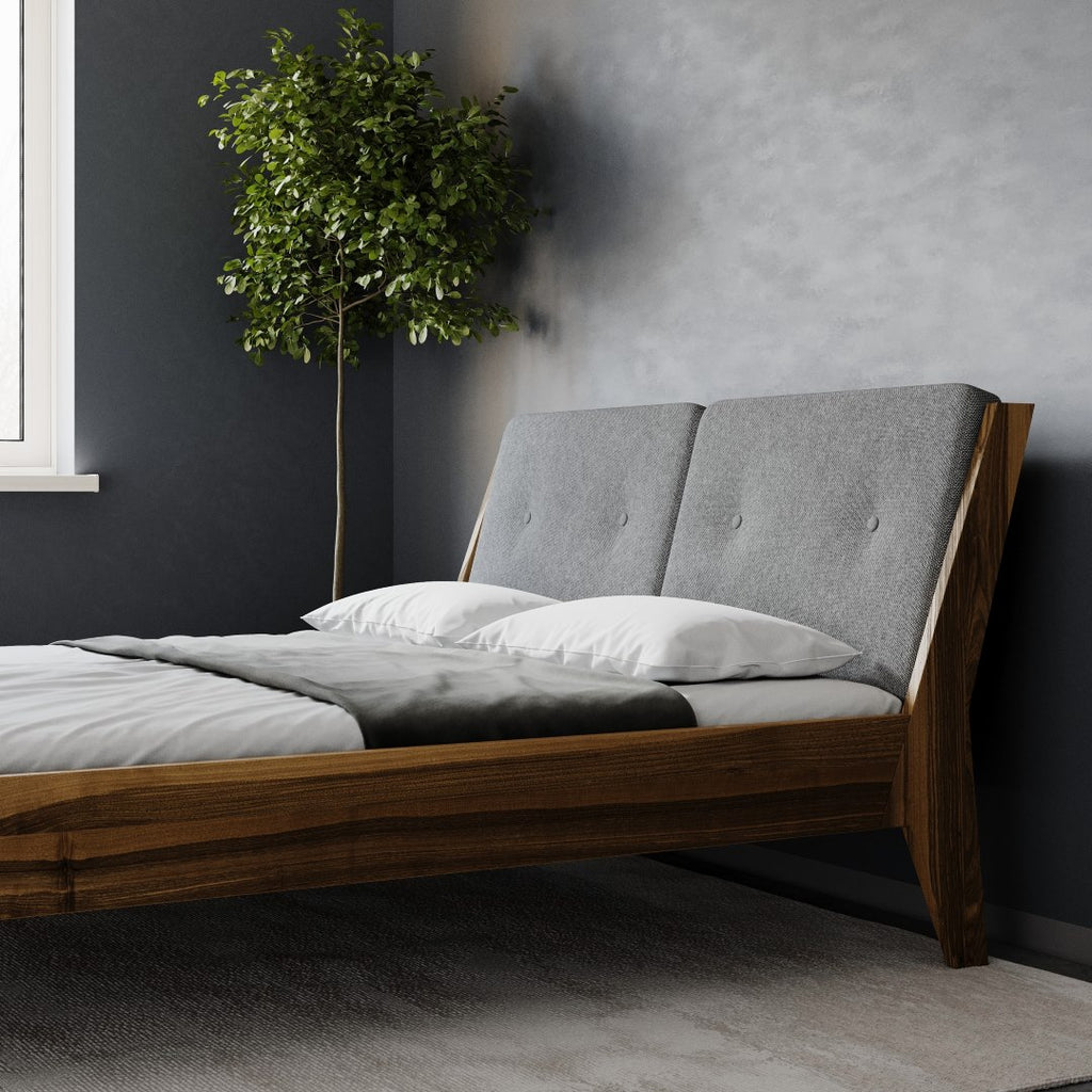 ASPECT - Solid Wood Bed - Fabric - Double Headboard | Milola