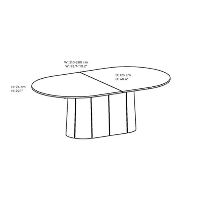 Skovby #115 Extendable Dining Table Dimensions - Skovby | Milola