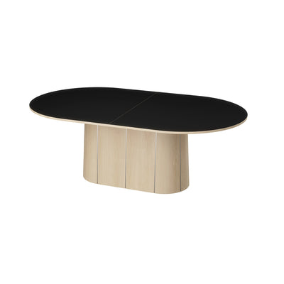 Skovby #115 Extendable Dining Table in Oak White Oil with Black Top - Skovby | Milola