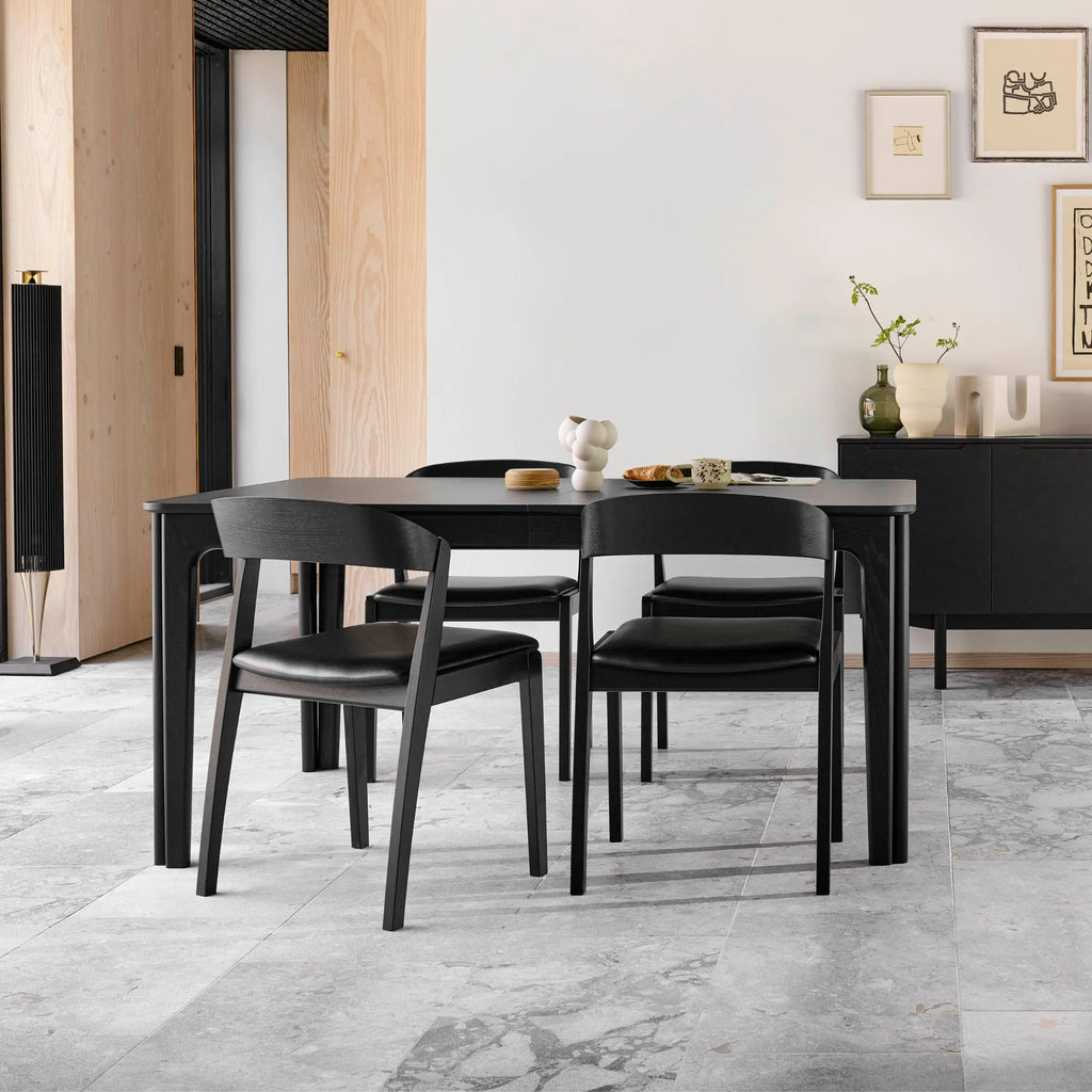 Skovby #26 Extendable Dining Table in Black Oak - Skovby | Milola