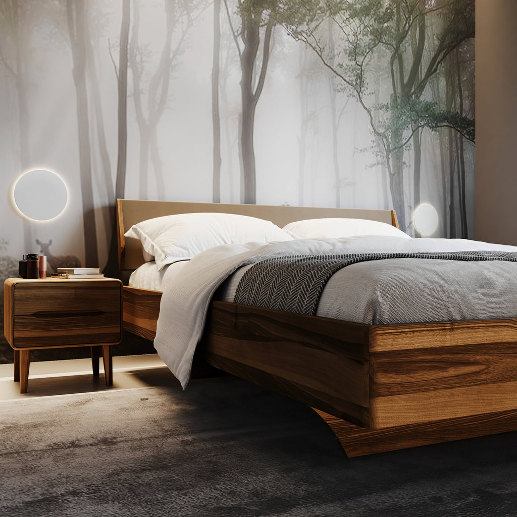 LYS -  Wooden Bed - Elegant Scandinavian Design | Milola