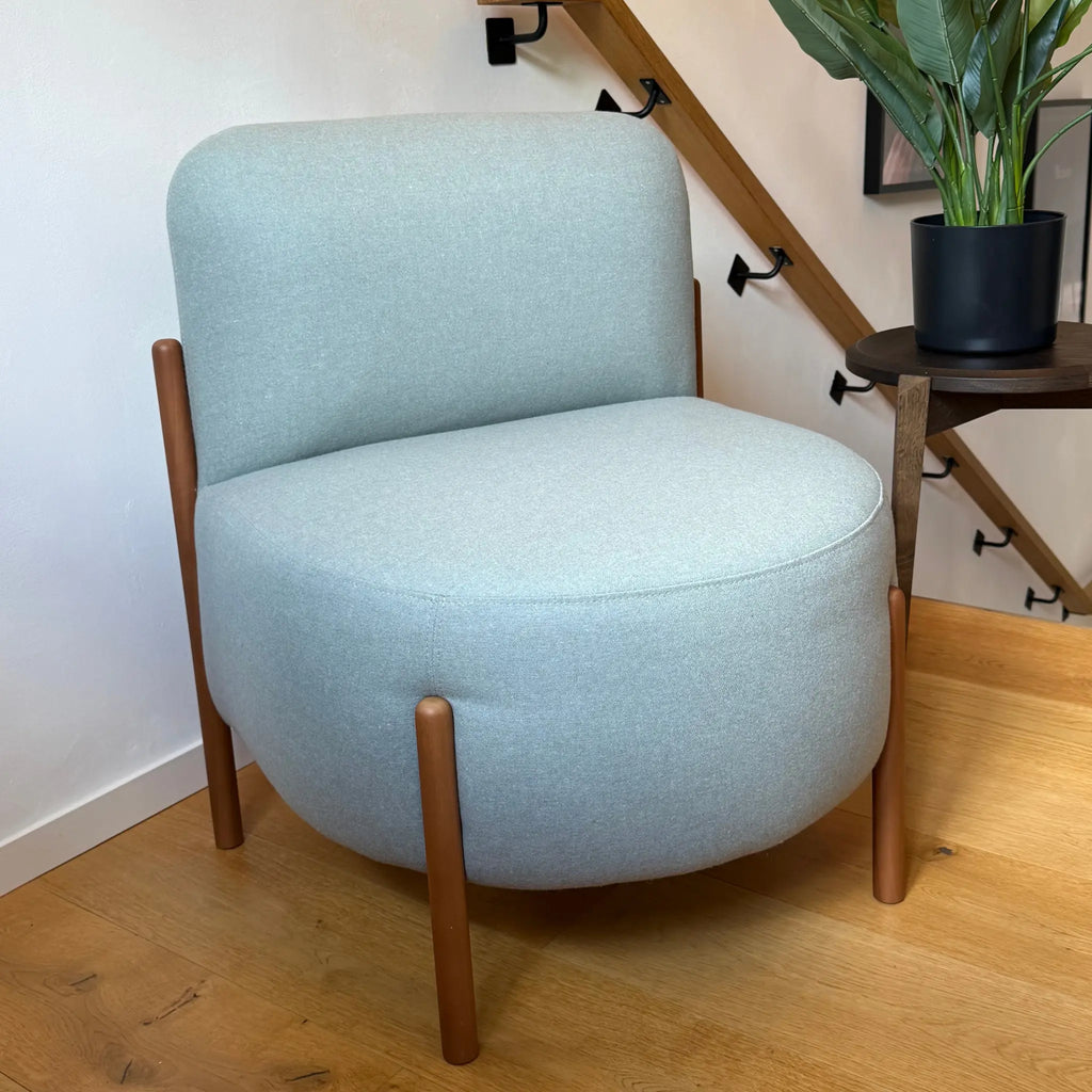 Fauteuil FLAG – Noyer & Vert clair - OUTLET