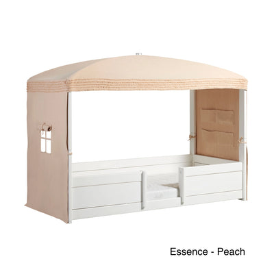 4 IN 1 Kids Bed in White - Peach Canopy - Grows with your child - Lifetime Kids | Milola