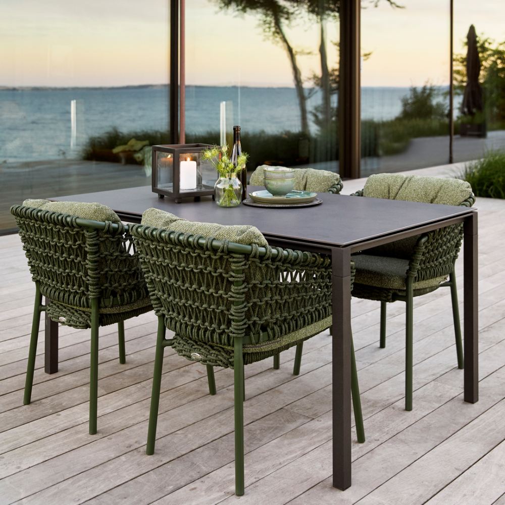 OCEAN - Stackable Outdoor Chair in Green - Cane-Line | Milola