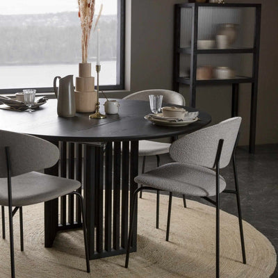 AKUSTIK Wood Extendable Round Dining Table - Scandi Furniture -  Kristensen Kristensen | Milola