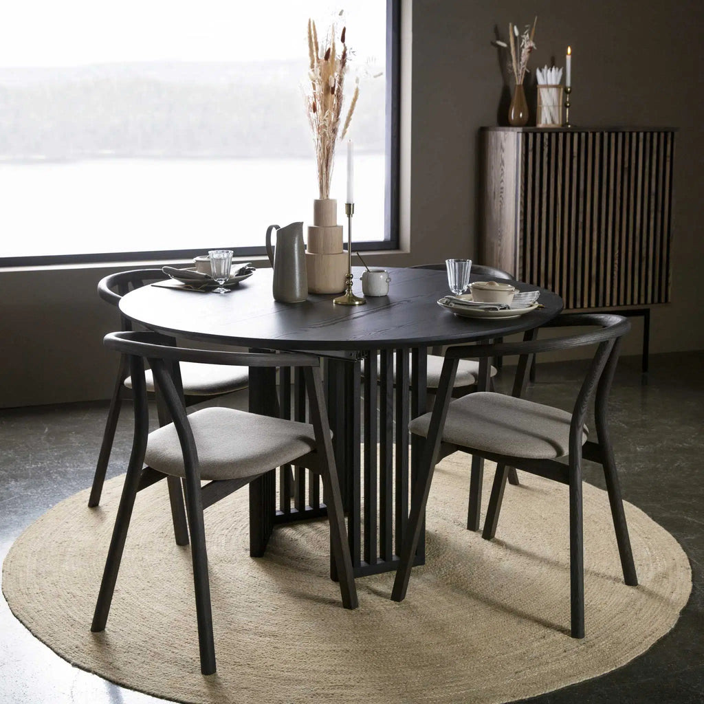 AKUSTIK Wood Extendable Round Dining Table - Scandi Furniture -  Kristensen Kristensen | Milola