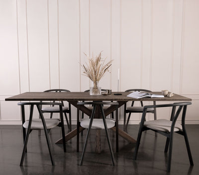 ALCOR Solid Wood Dining Tables in Mocca Brown - Kristensen Kristensen | Milola