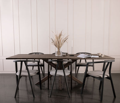 ALCOR Solid Wood Dining Tables in Mocca Brown - Kristensen Kristensen | Milola