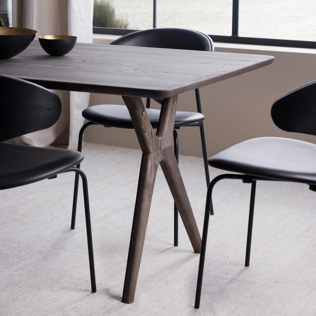 AMELIA Wood Extendable Dining Table in Mocca Brown - Danish Design - Kristensen Kristensen | Milola