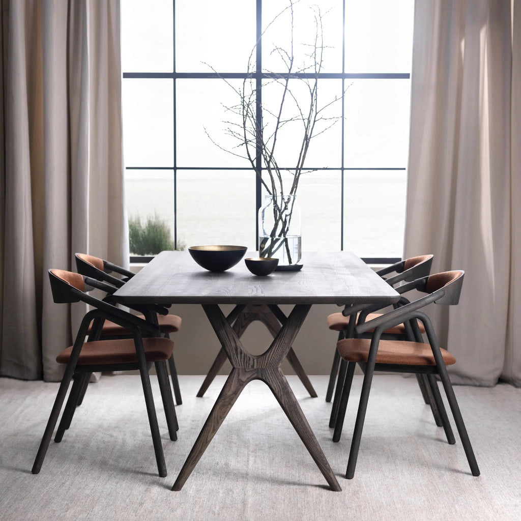 AMELIA Wood Extendable Dining Table in Mocca Brown - Danish Design - Kristensen Kristensen | Milola