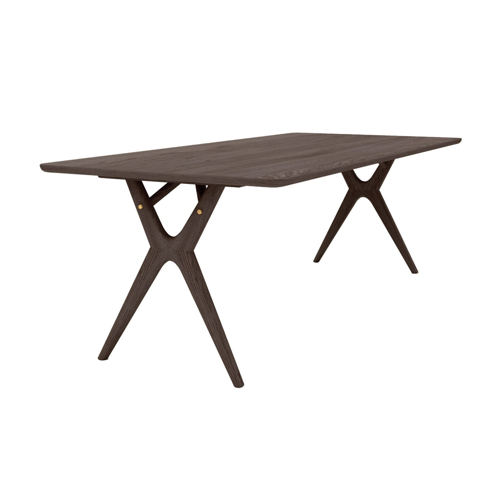 AMELIA Solid Wood Dining Table - in Mocca Brown Oiled Ash - Kristensen Kristensen | Milola