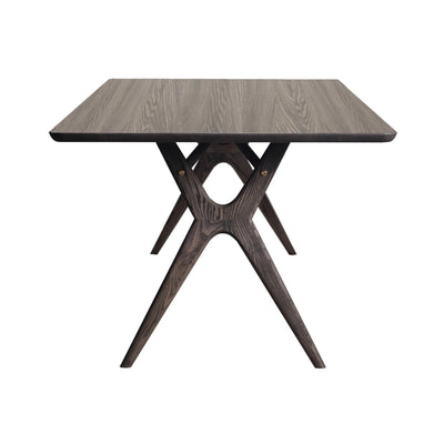 AMELIA Solid Wood Dining Table - in Mocca Brown Oiled Ash - Kristensen Kristensen | Milola