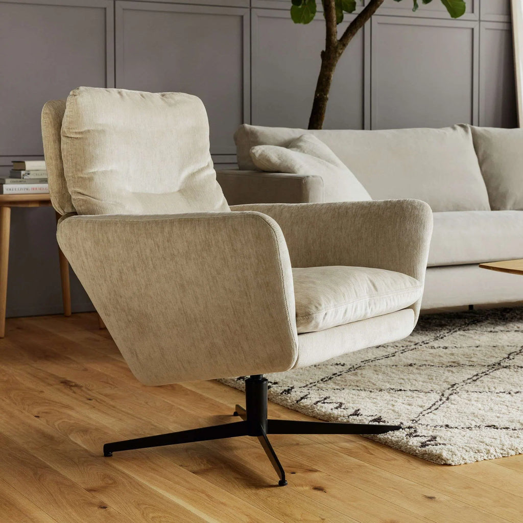 AMY Armchair - Living Furniture in Natural Fabric - Sits | Milola